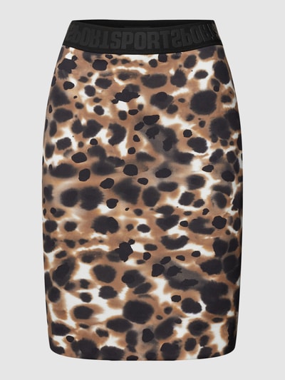 Marc Cain Knielange rok met dierenprint Cognac - 2