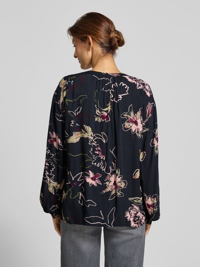 Tom Tailor Loose Fit Bluse aus reiner Viskose Marine 5