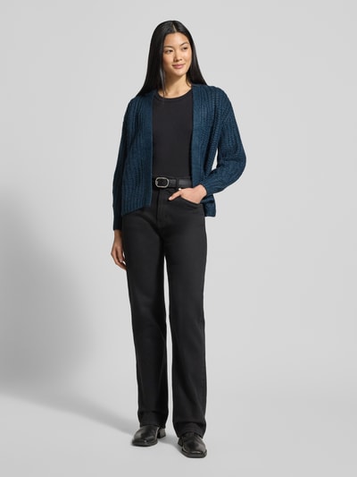 Zero Strickjacke mit Woll-Anteil Petrol Melange 1