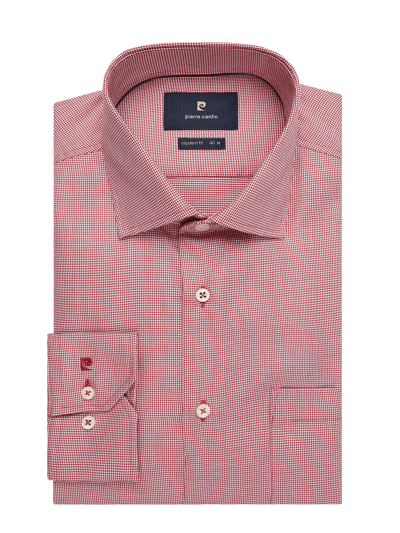 Pierre Cardin Regular Fit Business-Hemd aus Baumwolle  Rot 2