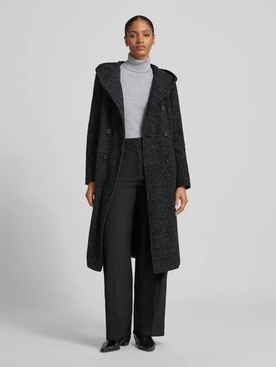 Gil Bret Mantel mit Kapuze aus Baumwoll-Mix mit Woll-Anteil Black 1