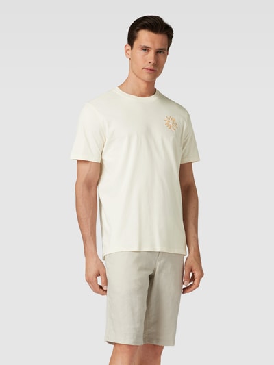 Armedangels T-Shirt mit Motiv-Stitching Modell 'ADONI' Offwhite 4