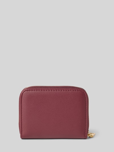 Seidenfelt Portemonnee met label in reliëf, model 'YLVA' Donkerrood - 2