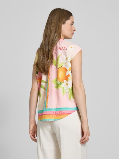 Emily Van den Bergh Regular fit blousetop met overhemdkraag Geel - 5