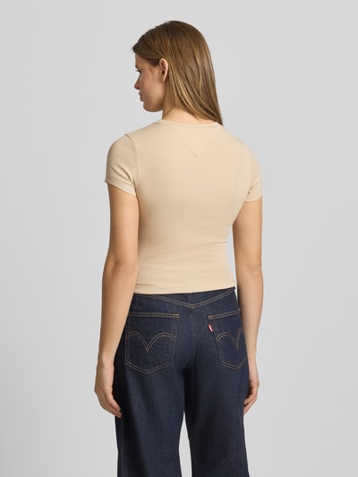 Tommy Jeans Slim Fit T-Shirt aus Baumwoll-Mix Hellgelb 5