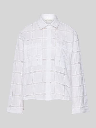 Christian Berg Woman Regular Fit Bluse mit Lochstickerei Weiss 2