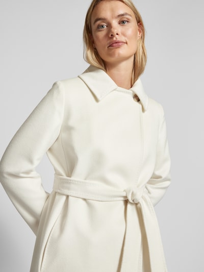 Max Mara Studio Jas met tailleriem Wit - 3