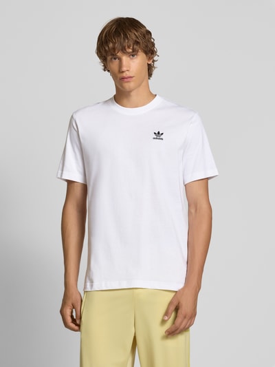 adidas Originals T-Shirt mit Label-Stitching und Rundhalsausschnitt Weiss 4