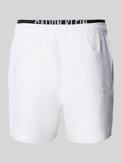 Calvin Klein Underwear Regular Fit Badeshorts mit Label-Print Weiss 3