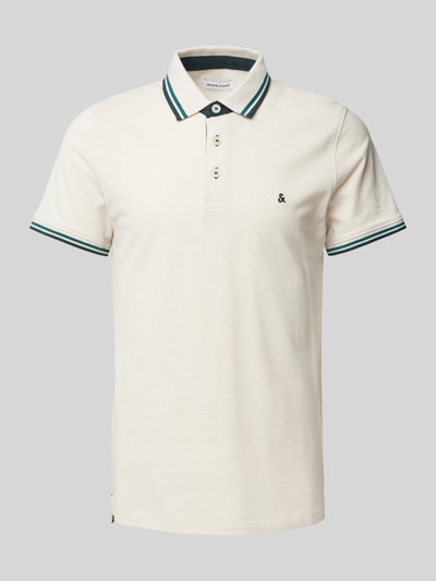 Jack & Jones Koszulka polo o kroju slim fit z wyhaftowanym logo model ‘PAULOS’ Beżowy 1