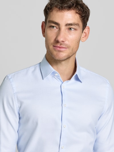 Jake*s Slim Fit Businesshemd aus Baumwolle mit Kentkragen Bleu 3