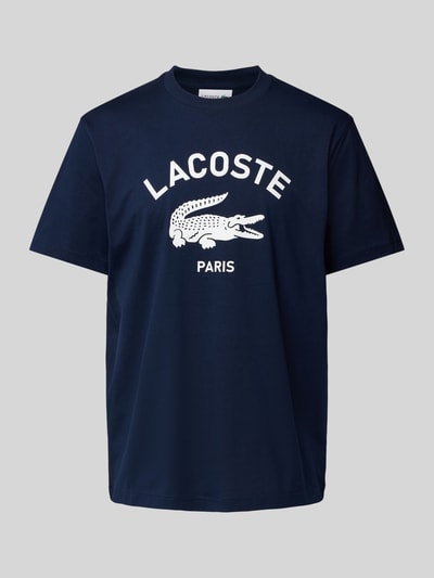 Lacoste T-Shirt mit Label-Print Dunkelblau 2