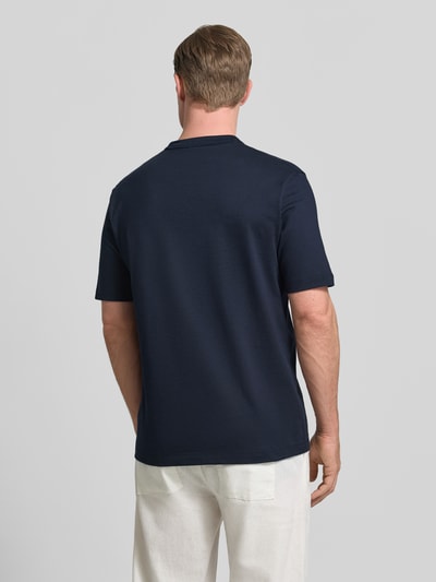 BOSS regular fit T-shirt van puur katoen model 'H-TAUT 15' Marineblauw - 5