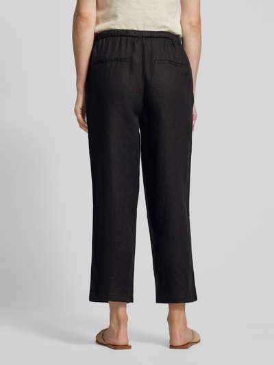 Mango Leinenhose aus reinem Leinen Black 5