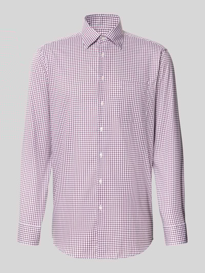 SEIDENSTICKER REGULAR FIT Regular fit zakelijk overhemd met kentkraag en borstzak Rood - 2