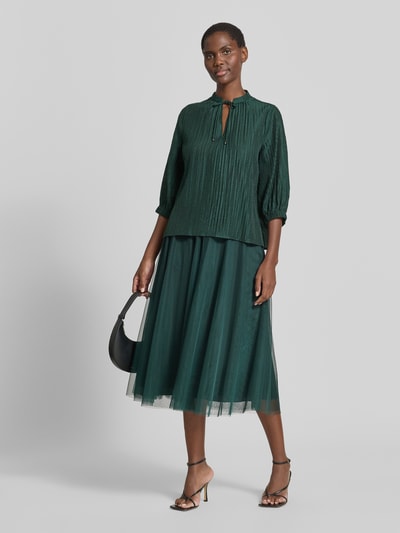 zero Regular Fit Bluse aus Lyocell-Mix mit 3/4-Arm Dunkelgruen 1