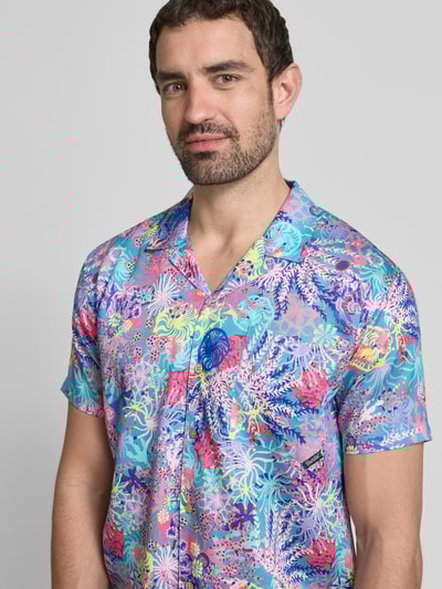 BOARDIES Freizeithemd mit Knopfleiste Modell 'Coral' Lila 3