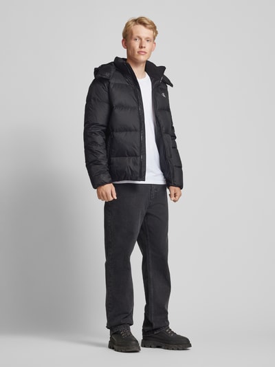 Calvin Klein Jeans Gewatteerd jack met logoprint, model 'ESSENTIALS' Zwart - 1