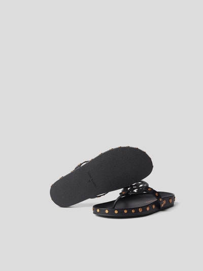 Tory Burch Zehentrenner mit Logo-Motiv Schwarz 4