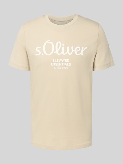 s.Oliver RED LABEL Regular Fit T-Shirt aus reiner Baumwolle Beige 2