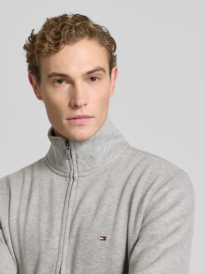 Tommy Hilfiger Regular fit sweatjack van katoenmix Middengrijs gemêleerd - 3