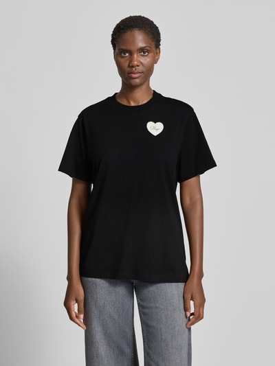 HUGO Regular fit T-shirt van puur katoen, model 'VINTAGE TEE' Zwart - 4