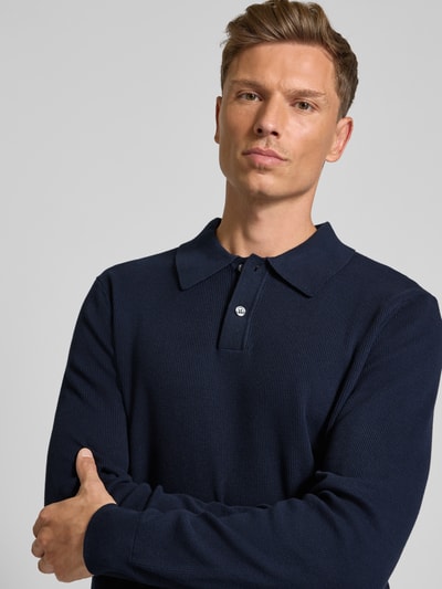 Christian Berg Men Slim Fit Poloshirt mit Knopfleiste Marine 3
