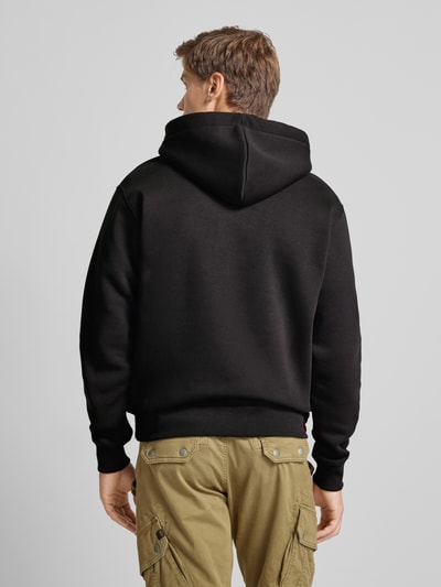 Alpha Industries Hoodie met labelprint Zwart - 5