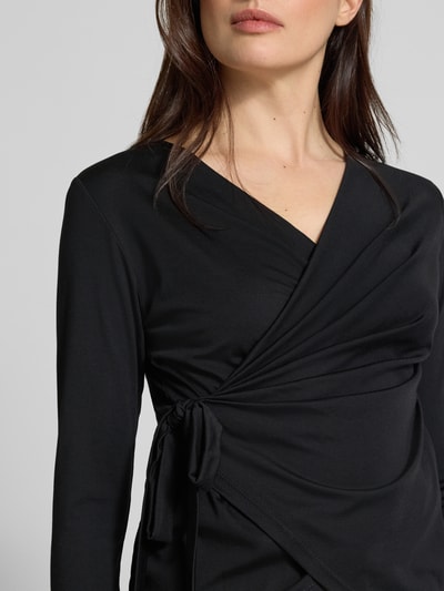 ZABAIONE Longsleeve in Wickel-Optik Black 3