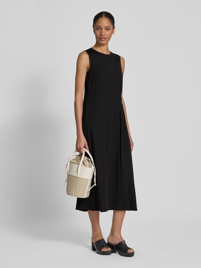 Weekend Max Mara Midi-jurk met plooien opzij, model 'TENEBRE' Zwart - 1