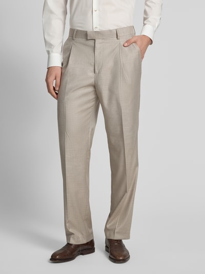 MCNEAL Regular Fit Anzughose mit Bundfalten Beige 4
