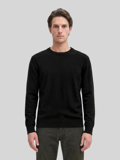 Marc O'Polo Regular Fit Pullover aus Baumwoll-Mix mir Schurwoll-Anteil Black 4