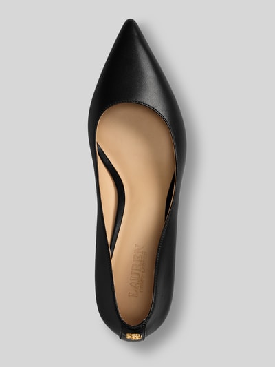 Lauren Ralph Lauren Pumps aus Leder mit elastischem Riemen Modell 'ADRIENNE' Black 3