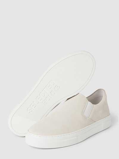 SELECTED HOMME Chunky slip-on sneakers met elastische inzetten, model 'DAVID' Wit - 4