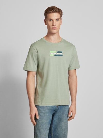 Jack & Jones T-Shirt mit Label-Print Modell 'CORP' Mint 4