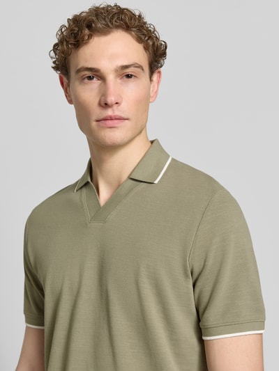 s.Oliver RED LABEL Regular Fit Poloshirt aus reiner Baumwolle Lind 3