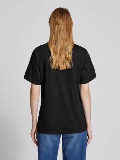 HUGO T-shirt met labelprint Zwart - 5