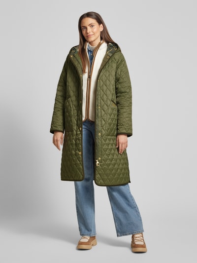 Barbour Mantel mit Steppnähten Modell 'HARMBY' Oliv 1