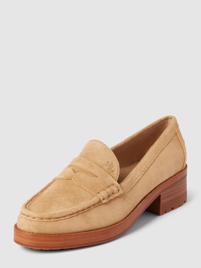 Lauren Ralph Lauren Penny-Loafer mit Label-Detail Modell 'WREN' Beige 1