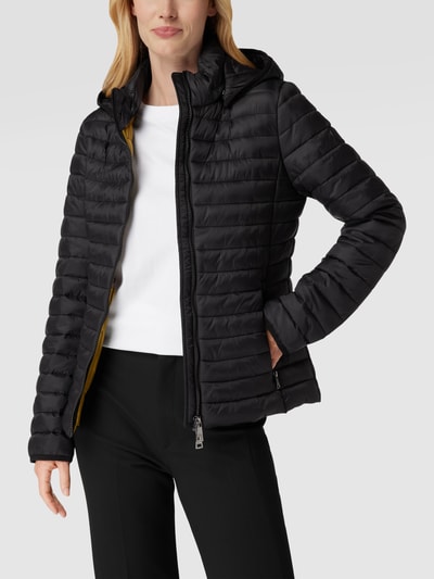 Fuchs Schmitt Steppjacke mit abnehmbarer Kapuze und Label-Patch Schwarz 4