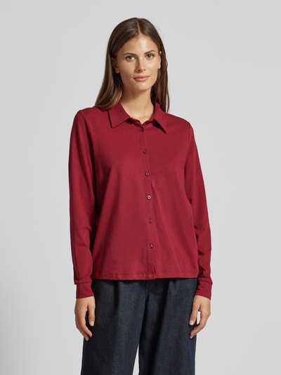 s.Oliver RED LABEL Regular fit blouse met platte kraag Rood - 4