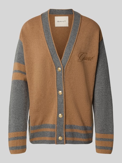 Gant Kurtka o luźnym kroju z dzianiny z mieszanki wełny i kaszmiru Camel 2