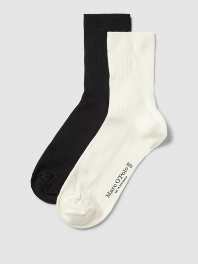 Marc O'Polo Socken mit Rippenstruktur Modell 'Greta' im 2er-Pack Black 1