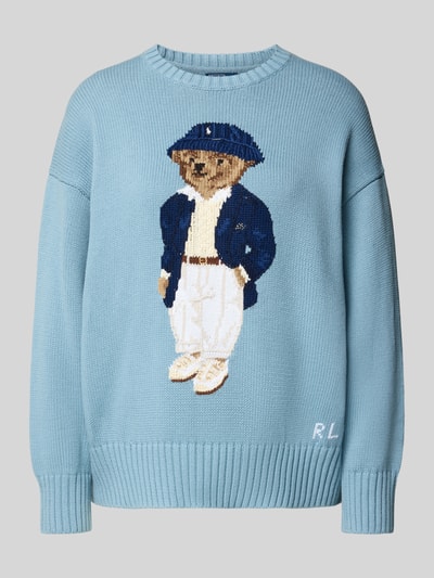 Polo Ralph Lauren Pullover met beermotief Lichtblauw gemêleerd - 2