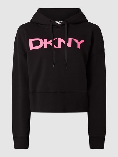 DKNY PERFORMANCE Bluza z kapturem z logo  Metaliczny czarny 2