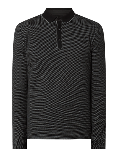 Pierre Cardin Poloshirt met lange mouw  Zwart - 2