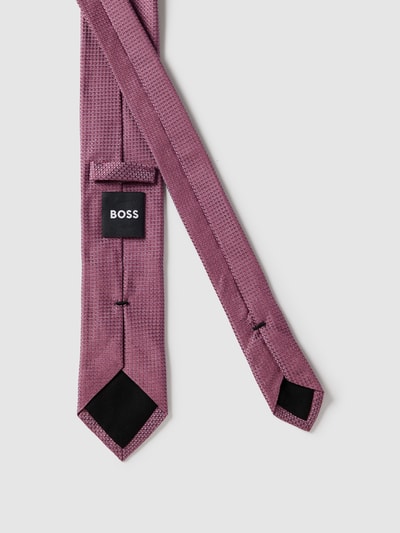 BOSS Slim Fit Krawatte aus Seide mit Allover-Muster Fuchsia 3