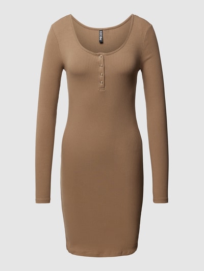 Pieces Sukienka mini w jednolitym kolorze model ‘KITTE’ Szarobrązowy 2
