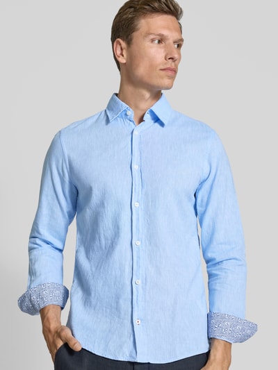 JOOP! Jeans Freizeithemd mit Knopfleiste Modell 'Hanson' Hellblau 3