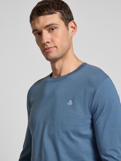 Marc O'Polo Regular Fit Langarmshirt aus reiner Baumwolle
 Blau 3